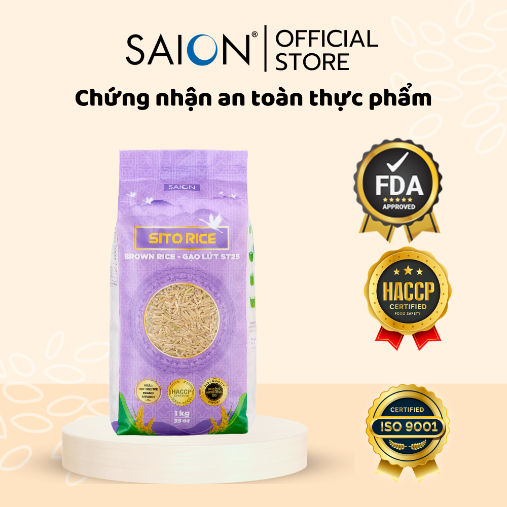 Combo 5 Túi Gạo Sito Lứt ST25 1kg- Saion Official