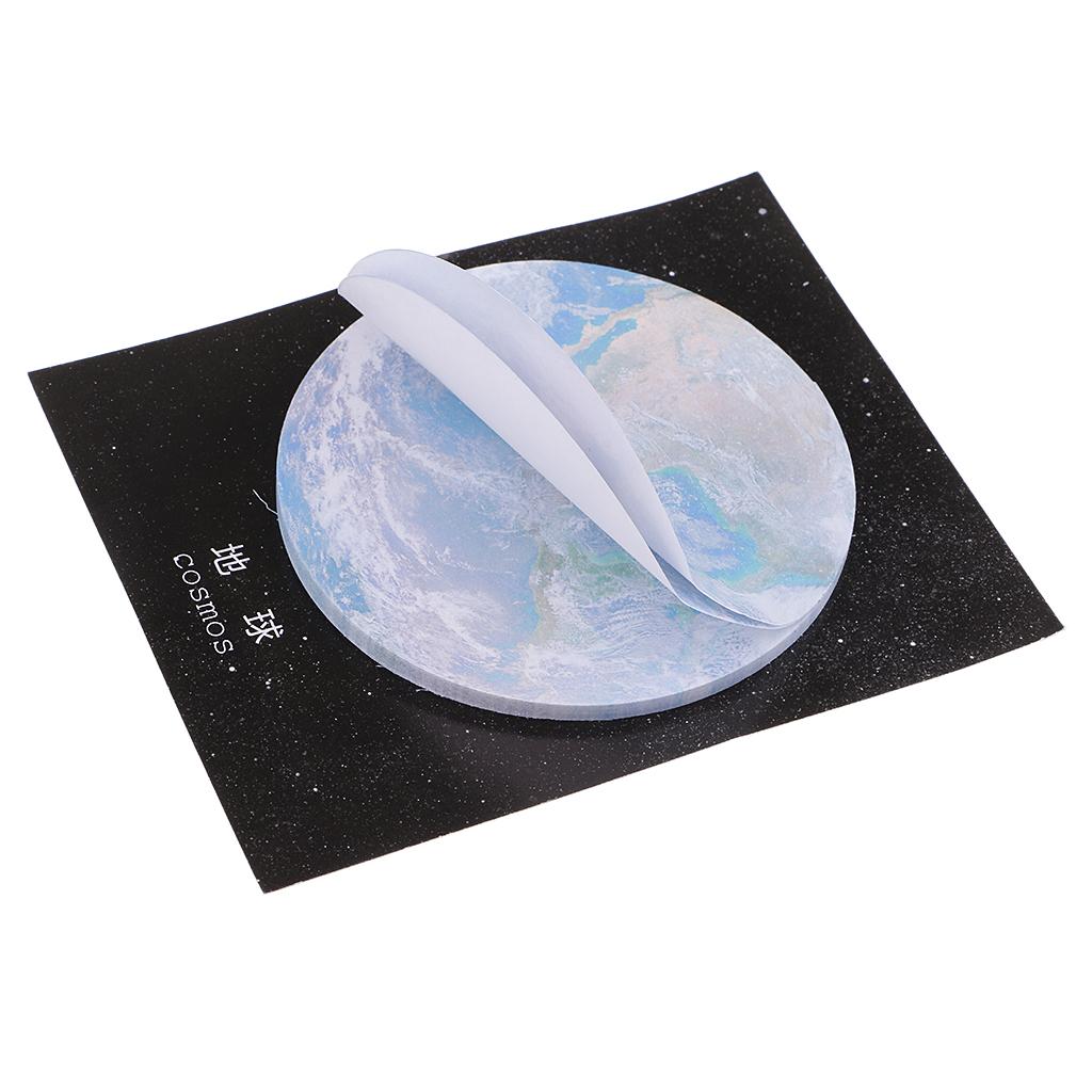 2x30 Pieces Planet Sticky Note Round List Memo Notes Earth