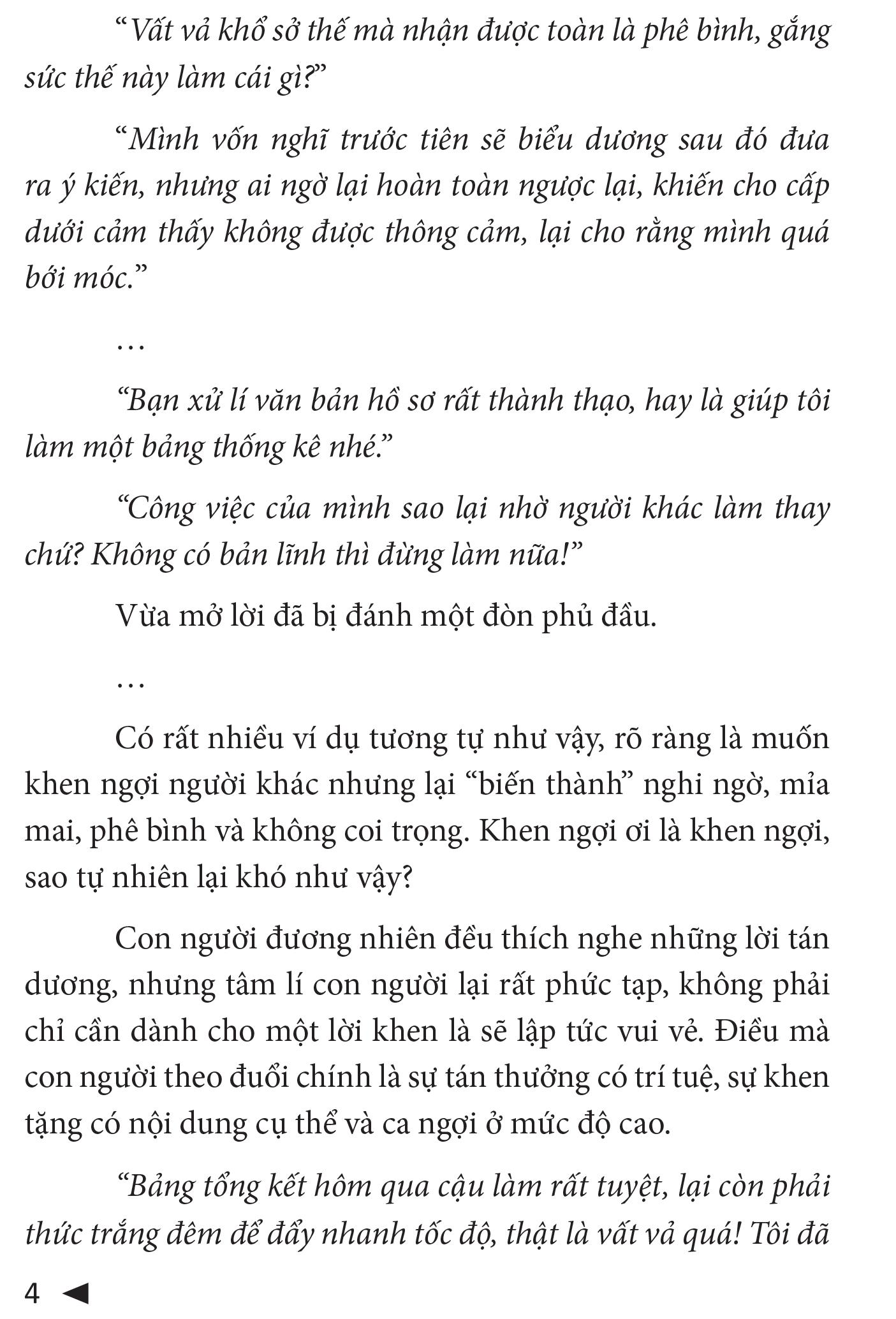 Sức Mạnh Của Sự Khen Ngợi