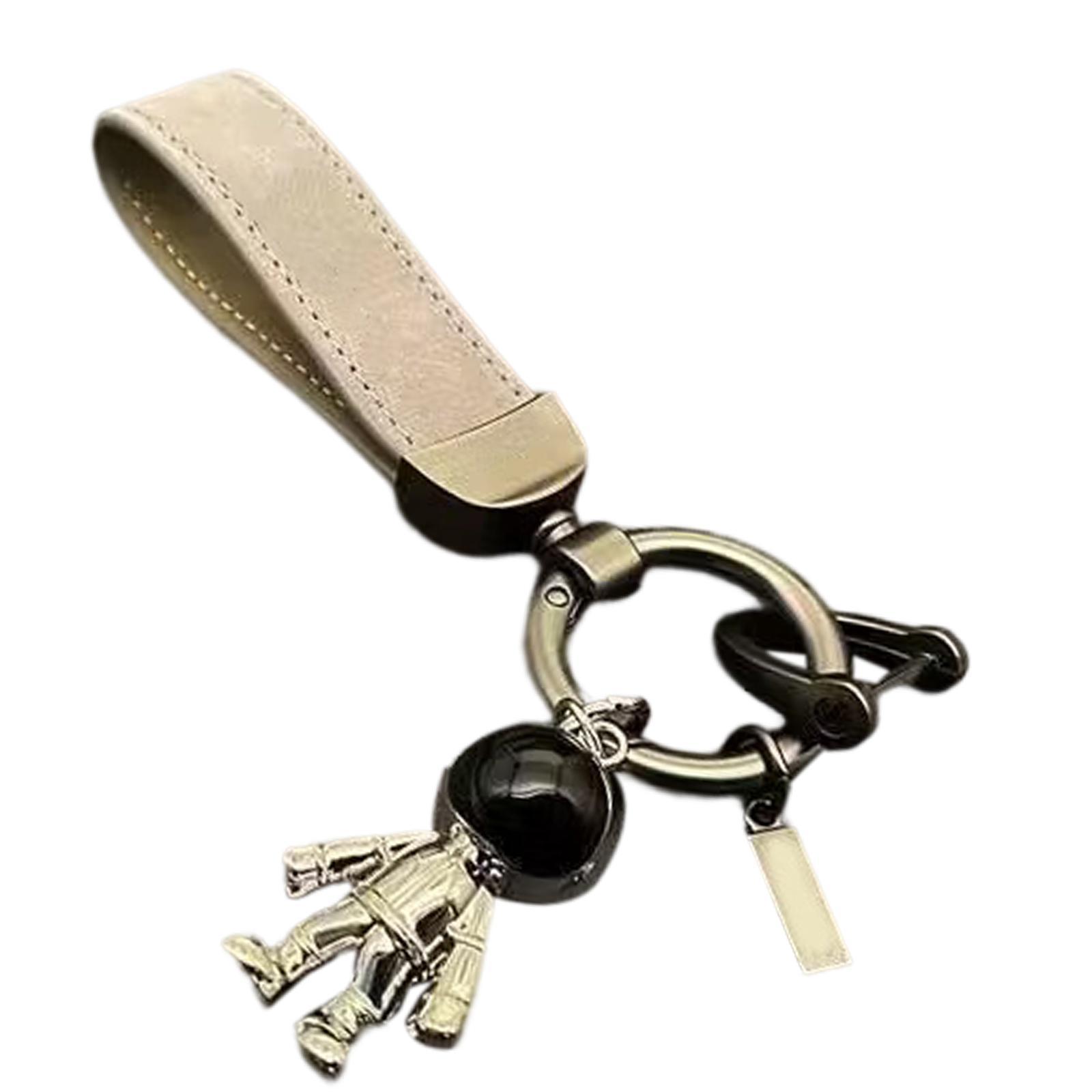 PU Leather Keychain Key Chain Holder Simple Fashion Gift Universal Wrist Strap Decor Zinc Alloy Wear Resistant Pendant for Backpack Men