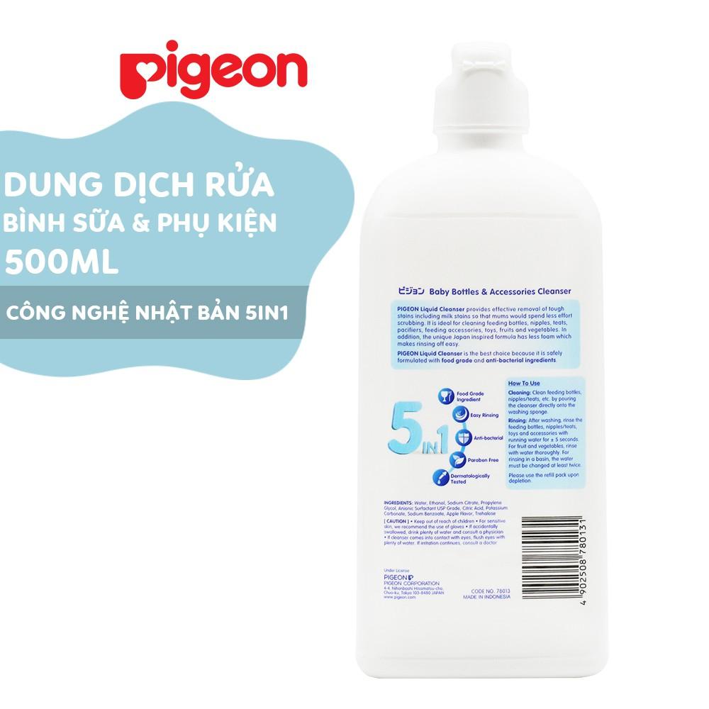 Dung dịch súc rửa bình sữa & phụ kiện Pigeon 500ml