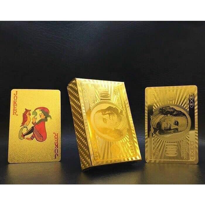 Bộ Bài Tây Nhựa Cứng Đẹp Mạ Vàng , Tú Lơ Khơ