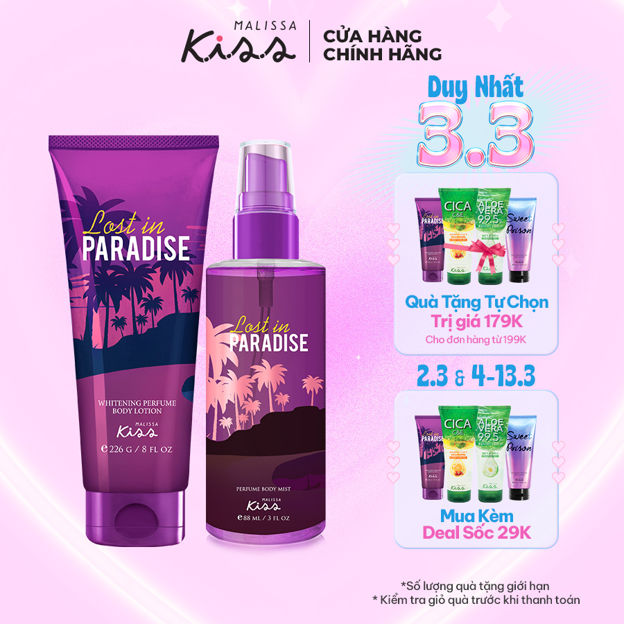 Bộ Đôi Hoàn Hảo Body Lotion + Body Mist hương Lost in Paradize