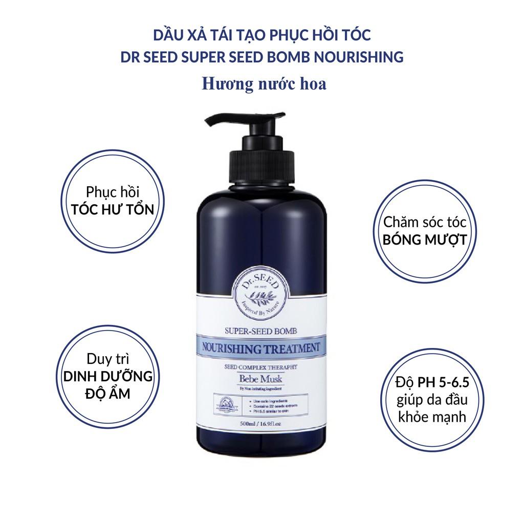 Dầu Xả Tóc DR SEED 500ml Super Seed Bomb Revitalize Tái Tạo Phục Hồi Tóc Hư Tổn, Giúp Tóc Bóng Mượt, Giảm Gãy Rụng