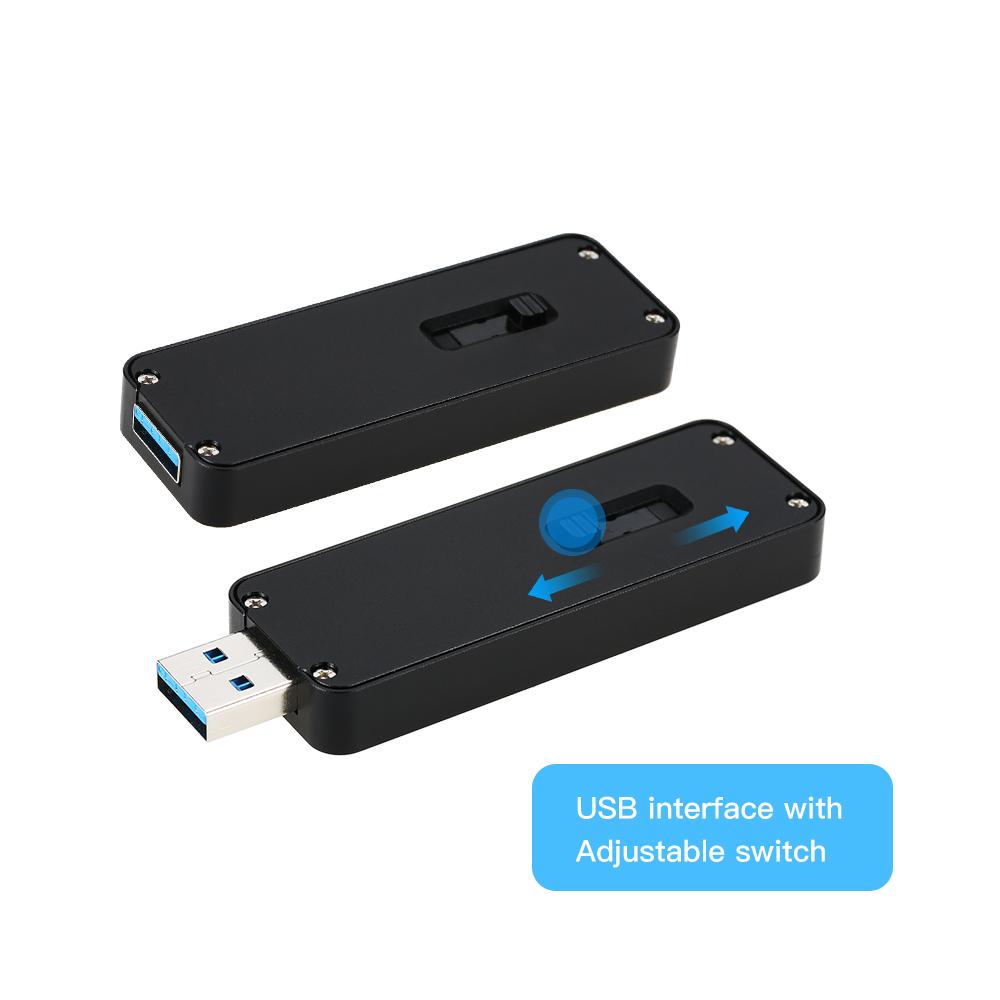 Ổ cứng di động có thể thu vào NGFF / M.2 SSD sang USB 3.0 Loại-A 72mm