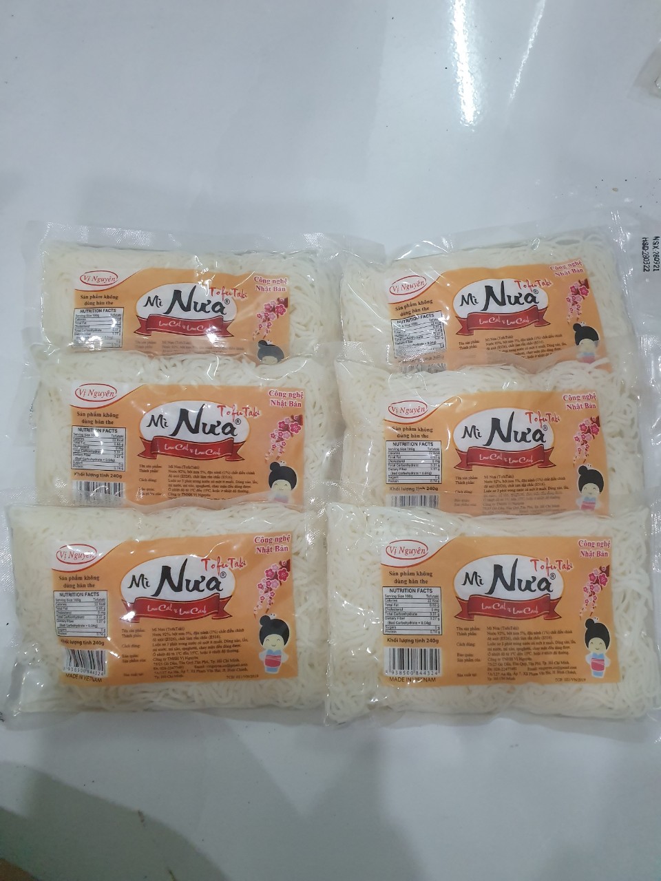 Combo 6 Gói Mì Nưa Vị Nguyên Das Keto 240g