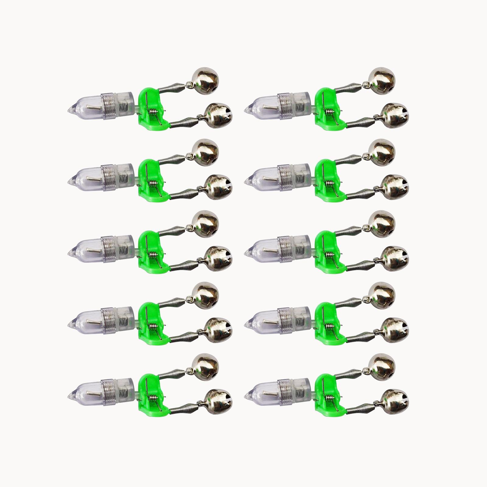 10Pcs Dual Bells  Bite Lure Alarm for Night Fishing Outdoor Surf Fishing