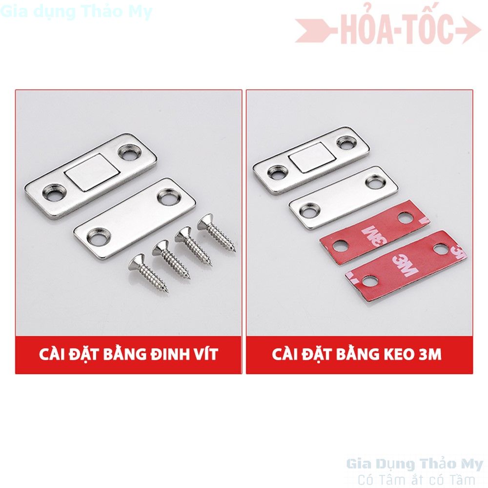 Bộ nam châm gắn cửa tủ thông minh tự động đóng cửa, lắp đặt dễ dàng, từ tính mạnh mẽ, phù hợp với cửa tủ, cửa sổ