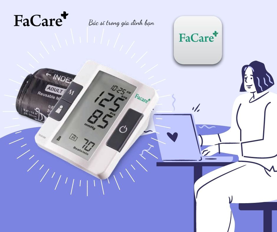 Máy đo huyết áp bắp tay điển tử FaCare - P168 - Kết nối Bluetooth (TD-3128)