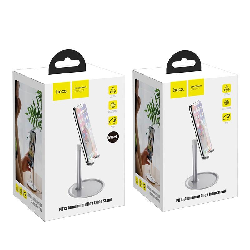 Giá Đỡ Điện Thoại, Máy Tính Bảng, i.Phone, i.Pad Bằng Hợp Kim Hoco PH15 - Để Bàn Chắc Chắn, Sang Trọng - Hàng Chính Hãng