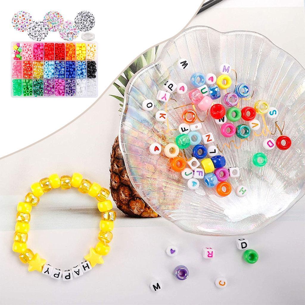 DIY Seed Beads Set 1900Pcs 24 Color for Key Chains Bracelet Women Girls