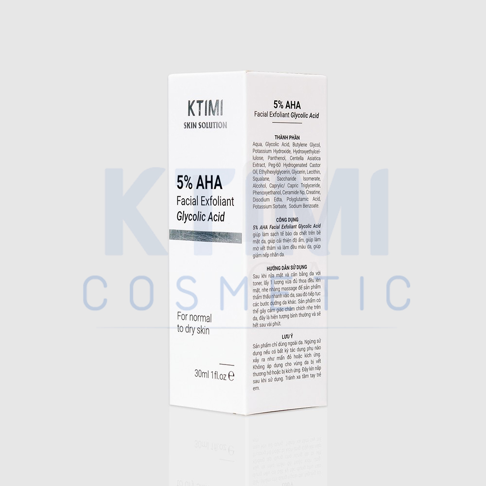 KTIMI 5% AHA Facial Exfoliant Glycolic Acid - Serum Tẩy Tế Bào Chết Ktimi