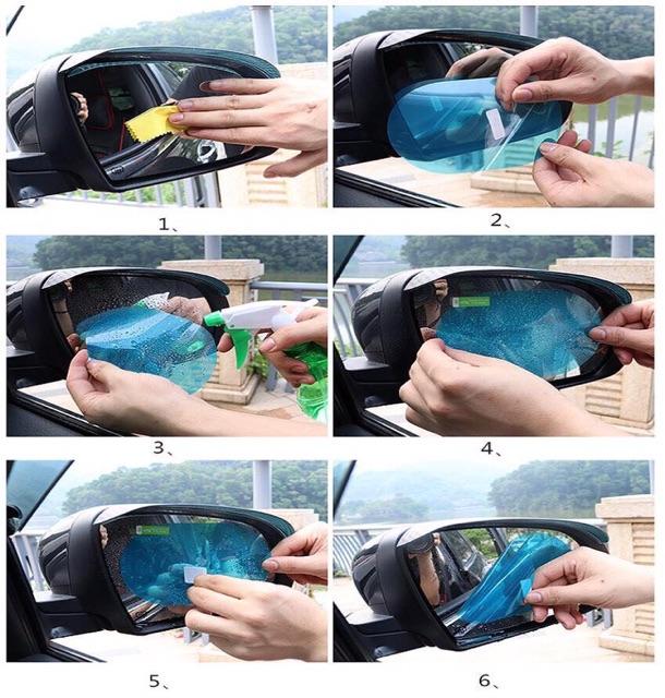 Miếng dán chống đọng nước, chống chói cho gương chiếu hậu xe hơi