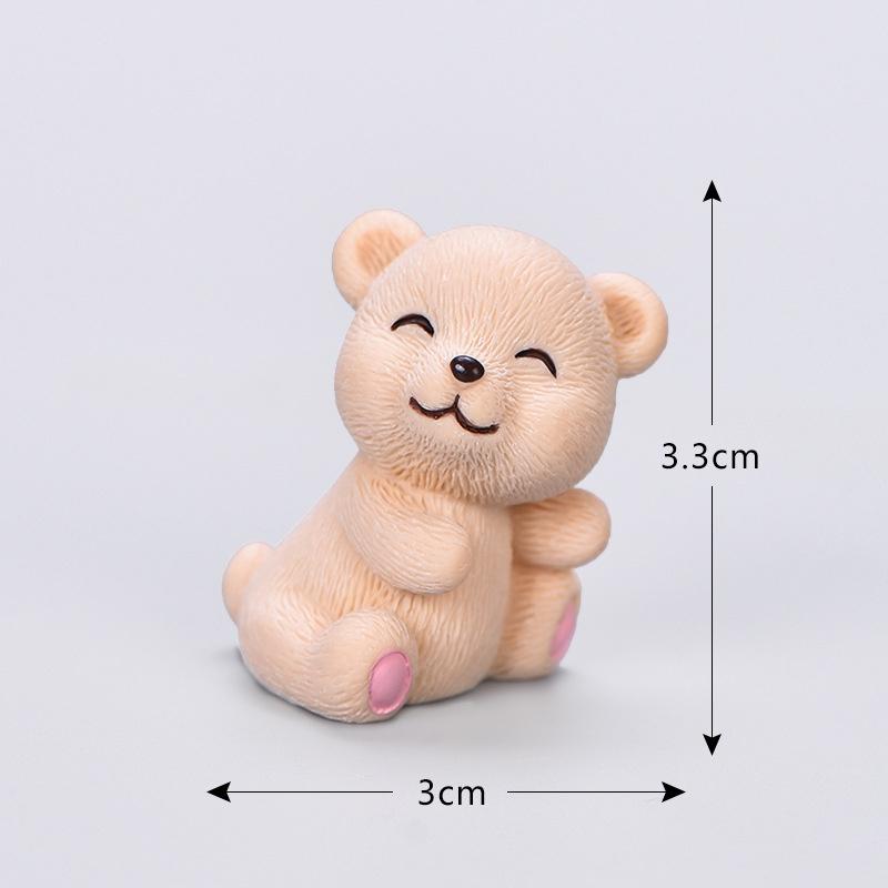 Tiểu cảnh mini ️ Mô hình gấu nâu đáng yêu trang trí tiểu cảnh sen đá, sân vườn, terrarium