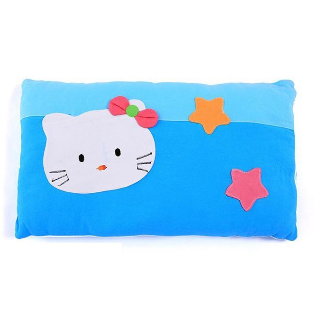 Gối Nằm Cotton Xốp Cara Thêu Hình Cho Bé Size Lớn 27x45cm - Màu Ngẫu Nhiên