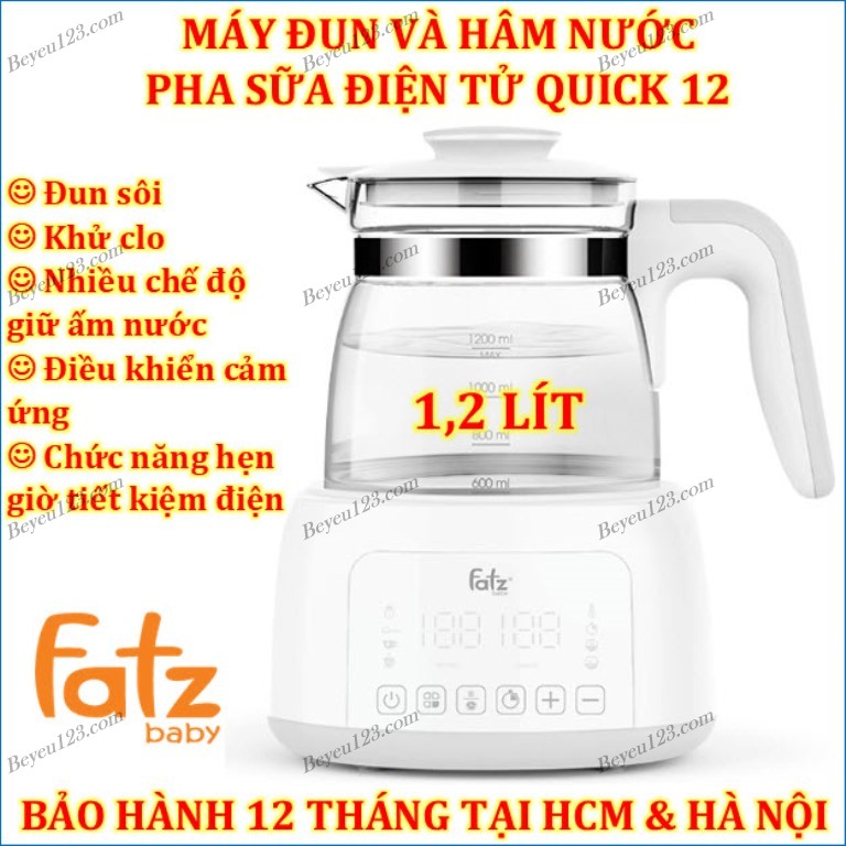MÁY ĐUN NƯỚC VÀ HÂM NƯỚC PHA SỮA ĐIỆN TỬ QUICK 12 FATZBABY - FB3503HB
