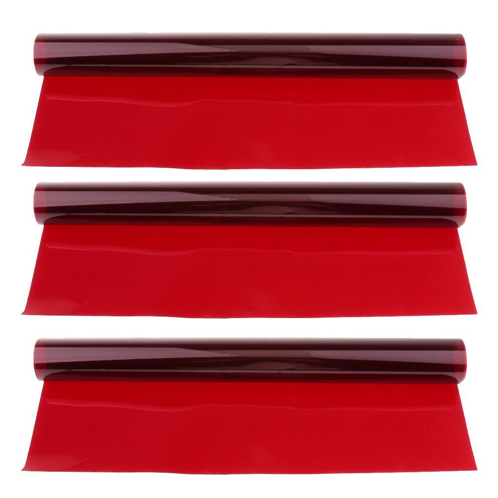 3x Gel Color Filter for Photo Studio Strobe Flash LED Video Light Red