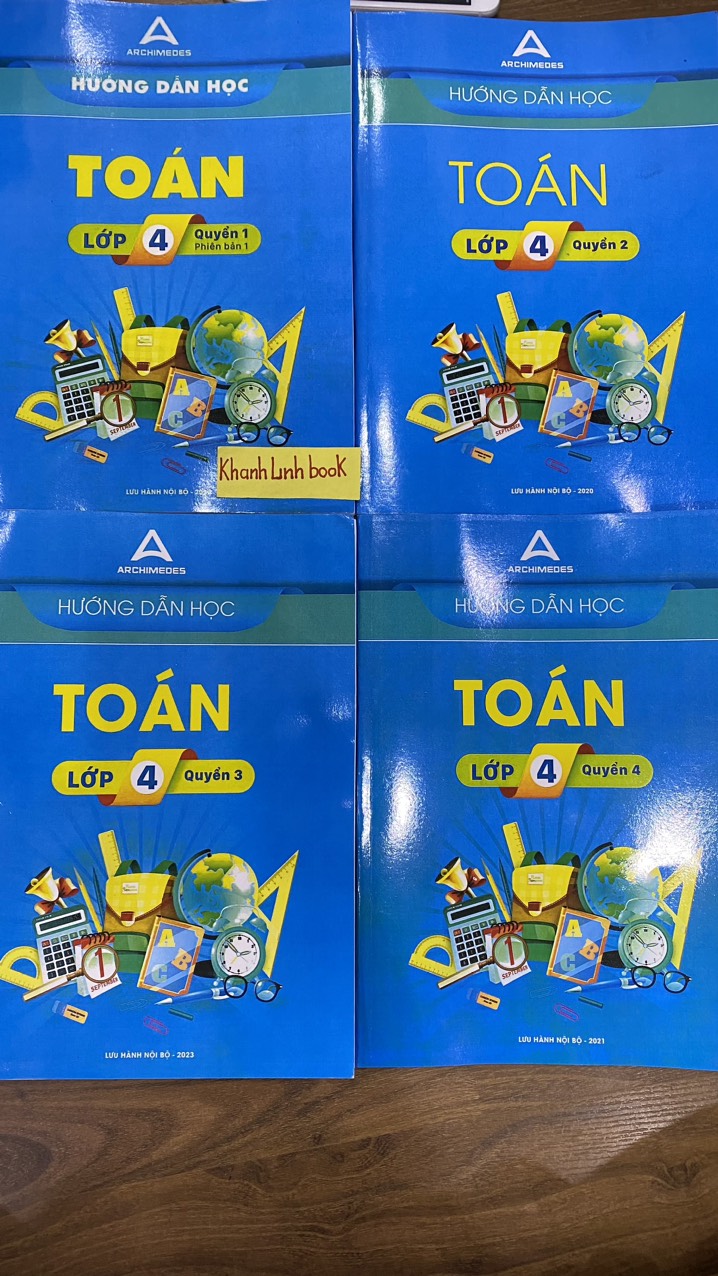 Sách - Combo 8 cuốn Hướng dẫn học toán + tiếng việt lớp 4