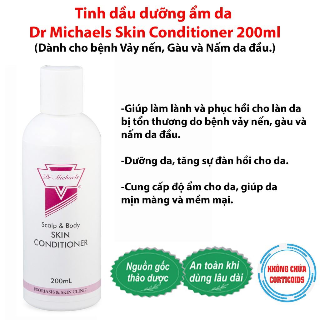 Tinh dầu dưỡng ẩm da Dr Michaels Skin Conditioner 200ml (Dành cho da Vẩy nến, Nấm da đầu và Gàu) ( Australia )