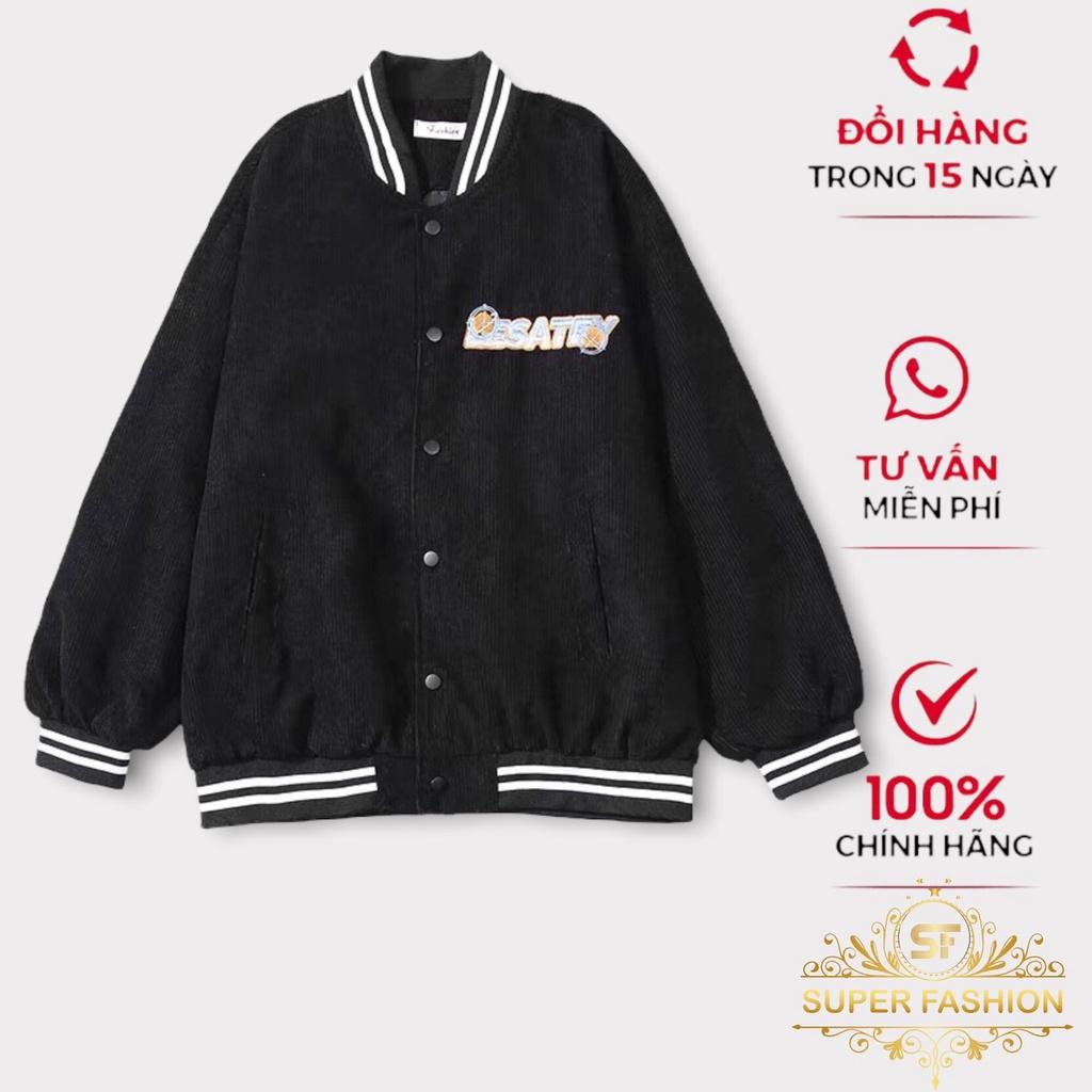 Áo Khoác Nam Fashion Vải Nhung Tăm 2 Lớp Lót Dù Kiểu Bomber Form Rộng Đẹp Hot Trend