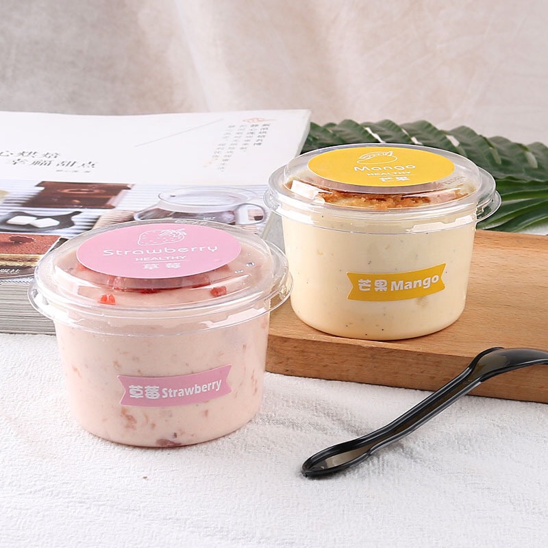 50 Hộp mousse XY583 tròn 150ml đựng bánh tiramisu, panna cotta, gatoflan