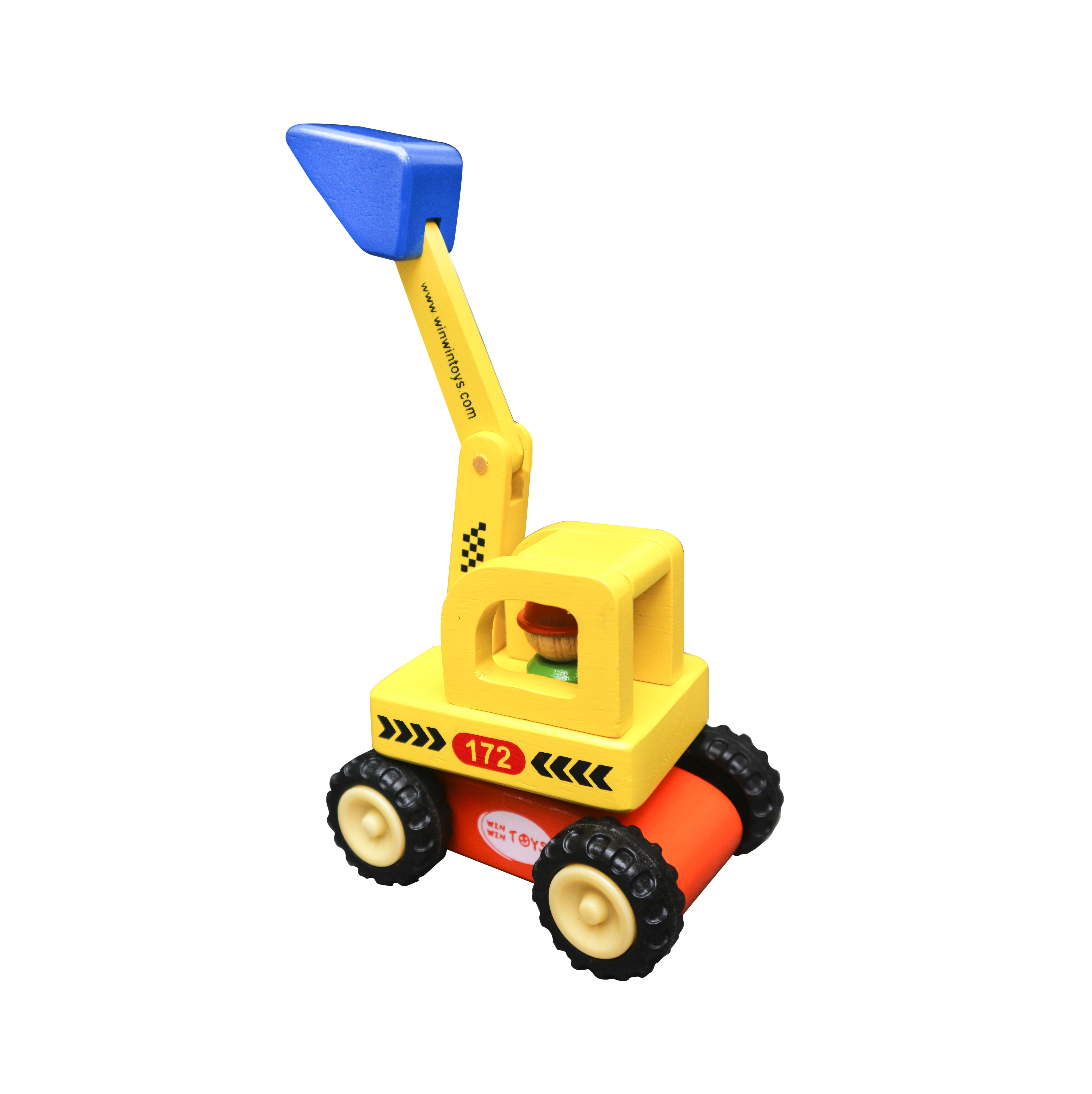 Đồ chơi mô hình xe cho bé, Xe Máy Xúc - Đồ chơi gỗ Winwintoys