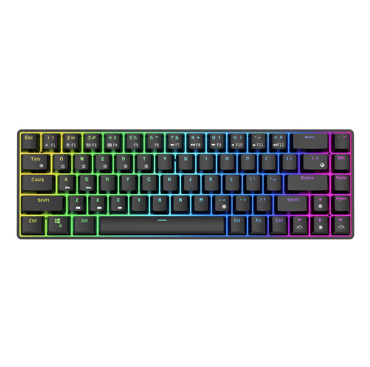 Bàn phím cơ mini chơi game Royal Kludge RK837 RGB cơ học 68 Phím Chế độ kép Bluetooth không dây 5.1 Type-C có đèn nền RGB - Hàng chính hãng