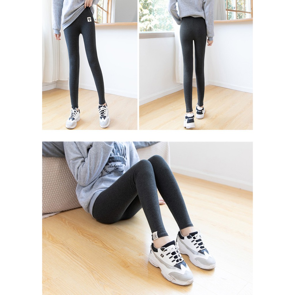 Quần legging nỉ mèo lót lông mềm mại