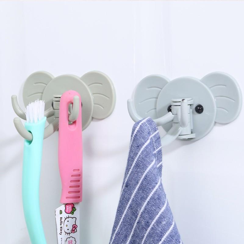 Móc Dán Tường Hình Voi Siêu Chắc Chắn, móc dính 3 nhánh đa năng