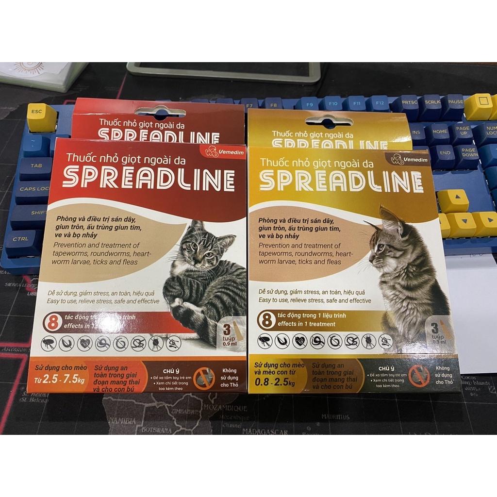 Vemedim Spread Line - Nhỏ gáy ngoài da diệt rận tai ve bọ chét và nội ký sinh cho Mèo - Spreadline