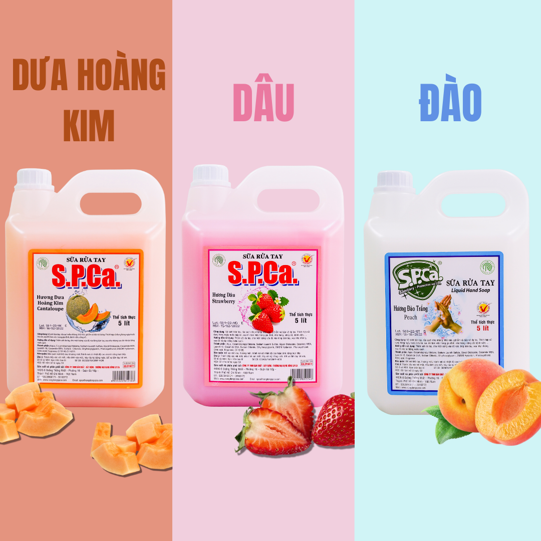 Sữa Rửa tay S.P.Ca 5 Lít - Dâu