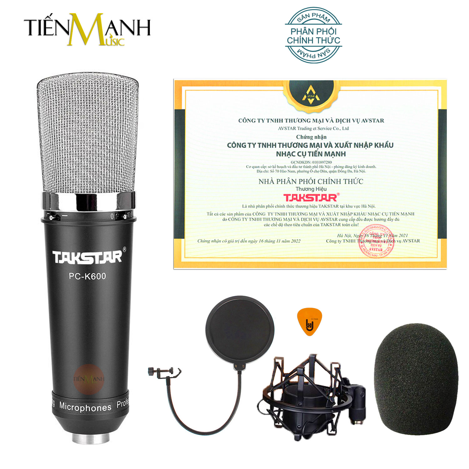 [Tặng Màng Lọc] Micro Takstar PC-K600 Mic Thu Âm Condenser Livestream Phòng Thu Studio PC K600 Microphone PCK600 Hàng Chính Hãng - Kèm Móng Gẩy DreamMaker