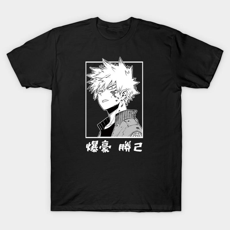 Áo Thun unisex In Hình Anime My Hero Academia Bakugou Katsuki manga form rộng tay lỡ cực HOT