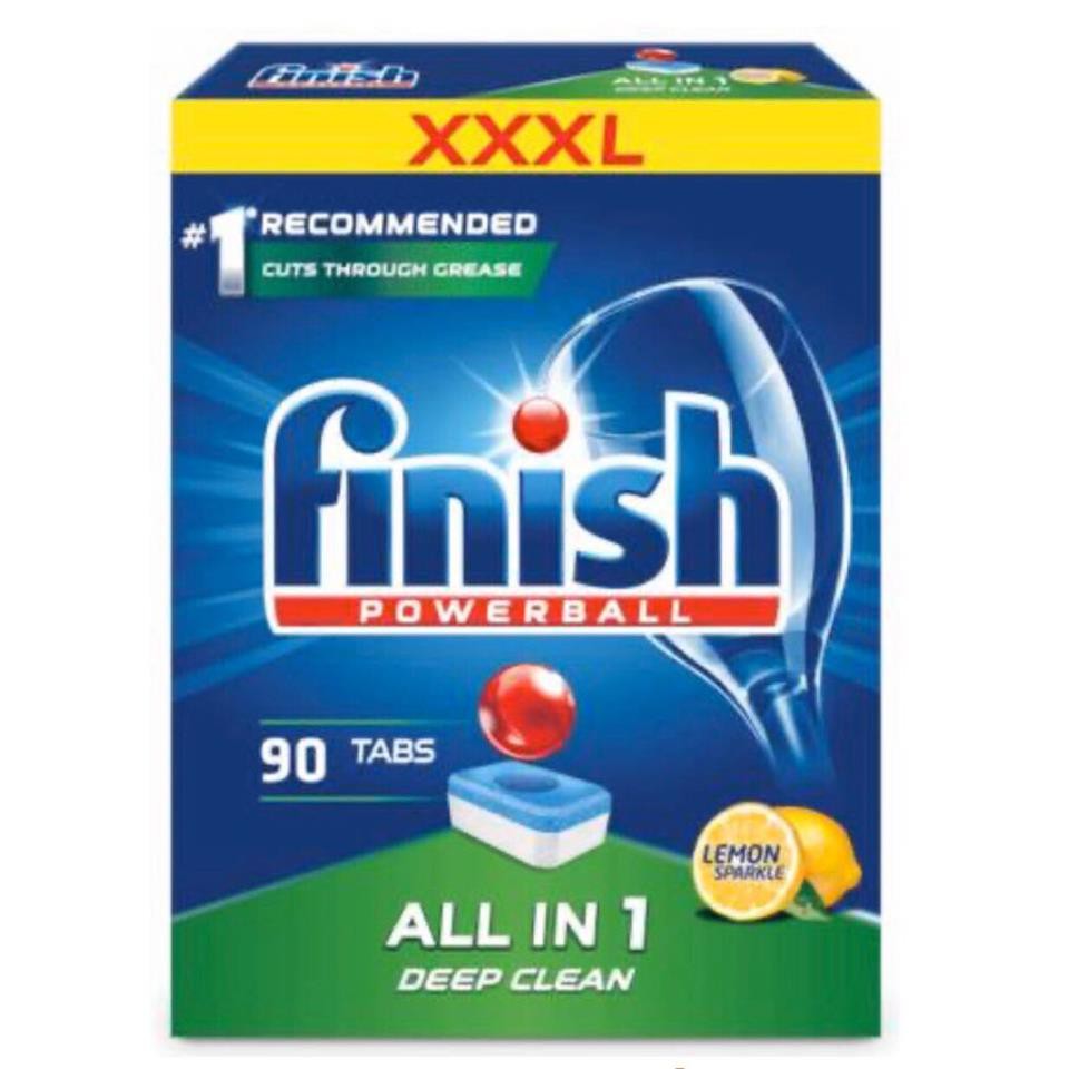 Viên rửa bát Finish All in one 90 viên hương chanh