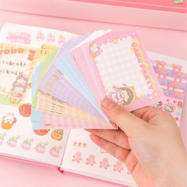 Bộ quà tặng Sticker Dán Trang Trí Sổ Tay Hình Cô Gái ngọt ngào Dễ Thương