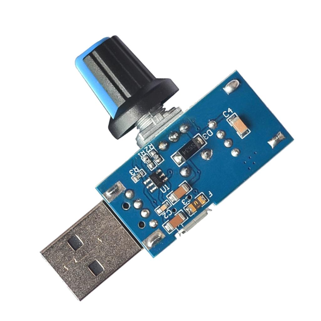 Tắt Tiếng Bộ điều Khiển Tốc độ Quạt USB Bộ điều Chỉnh âm Lượng Bộ điều Chỉnh DC 4V-12V 5W