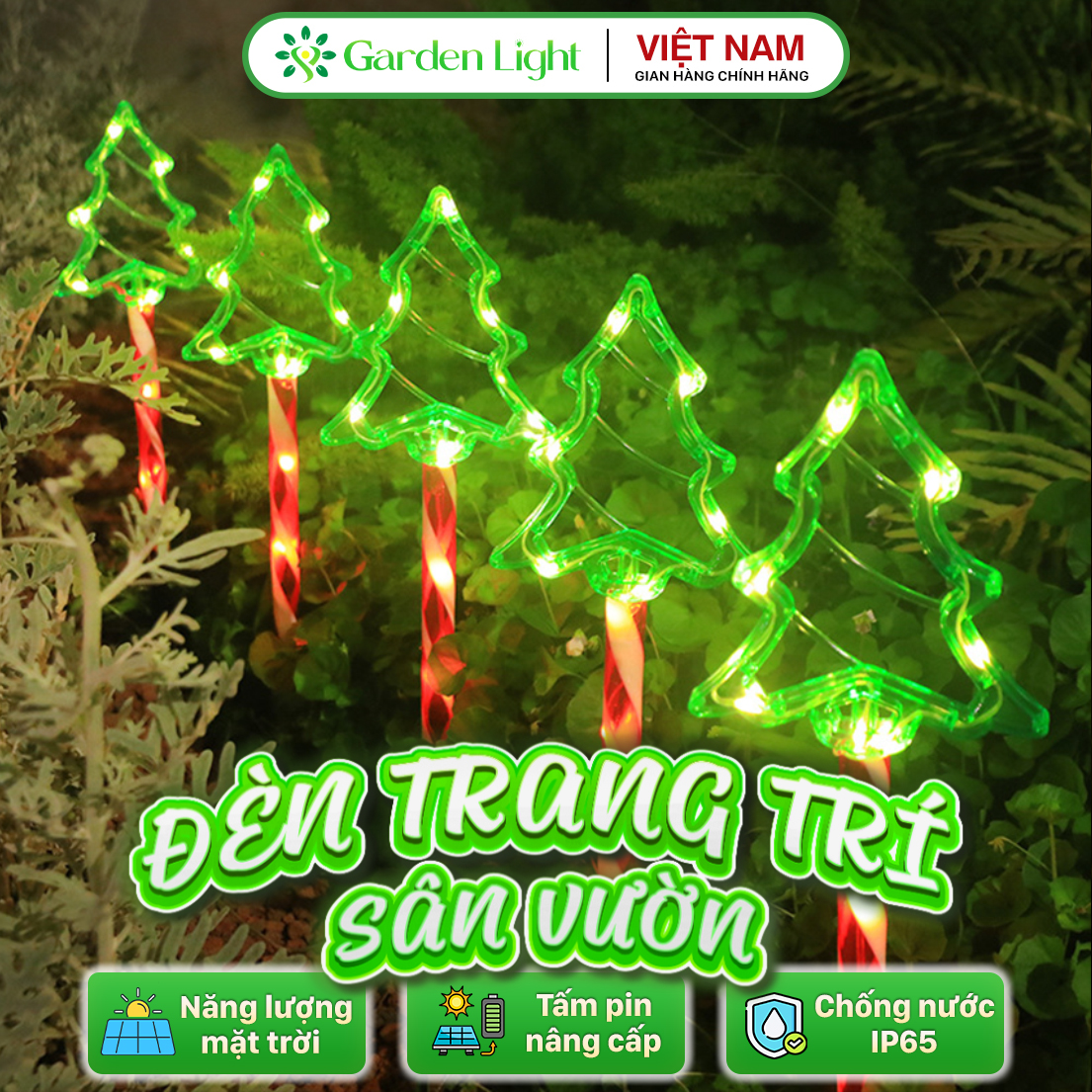Đèn trang trí năng lượng mặt trời cây thông dây led, tiết kiệm điện, bóng siêu sáng, chống thấm nước - DA3200