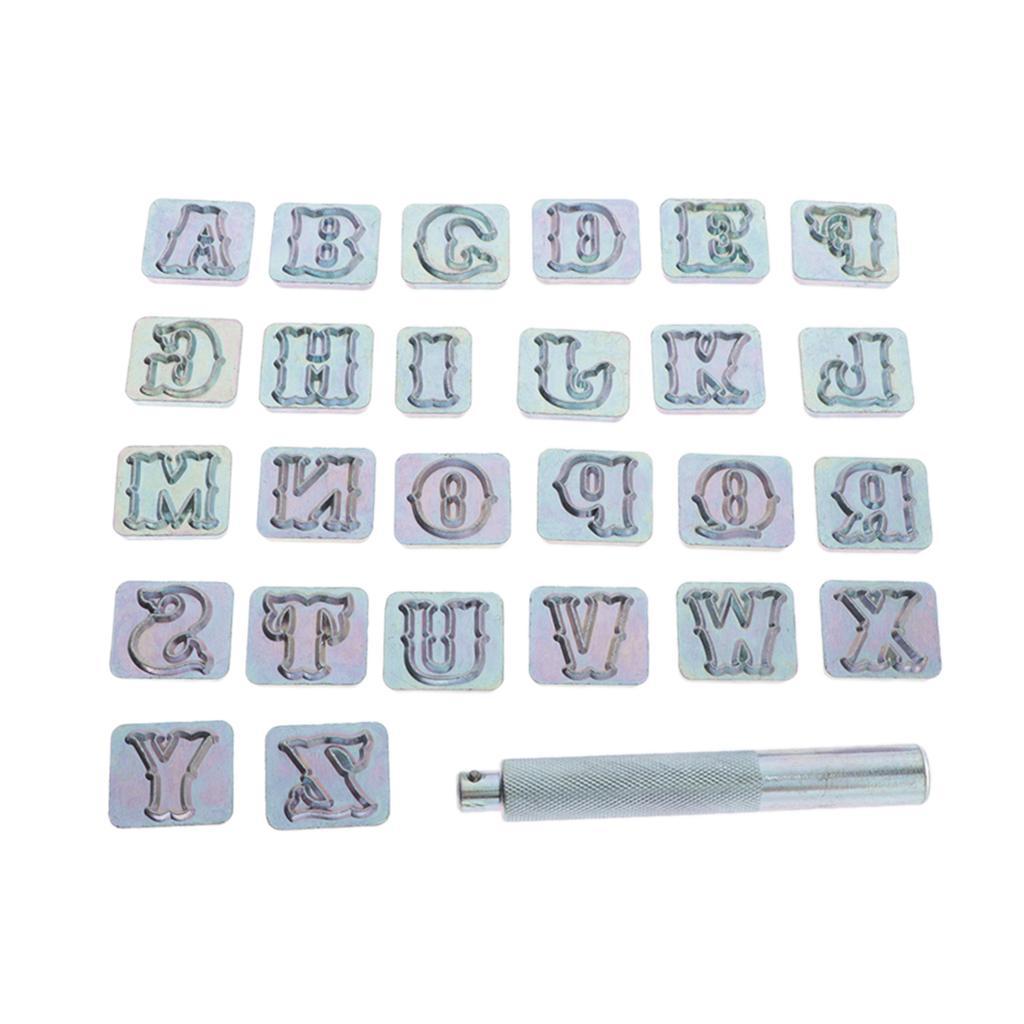 2 Sets Letter A-Z Number 0-8 Stamp Punch Set for Leather Crafts DIY Tools