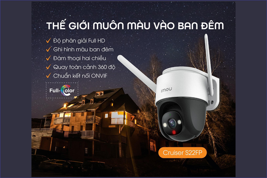 Camera Wifi Ngoài Trời IMOU S22FP, S42FP Màu Ban Đêm, Còi Báo Động - Hàng chính hãng