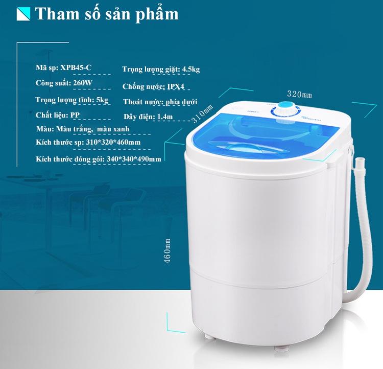 Máy giặt mini cao cấp Máy giặt vắt quần áo gia dụng mini Giá rẻ đặc biệt phù hợp dành cho học sinh sinh viên giặt riêng đồ lót đồ cho em bé