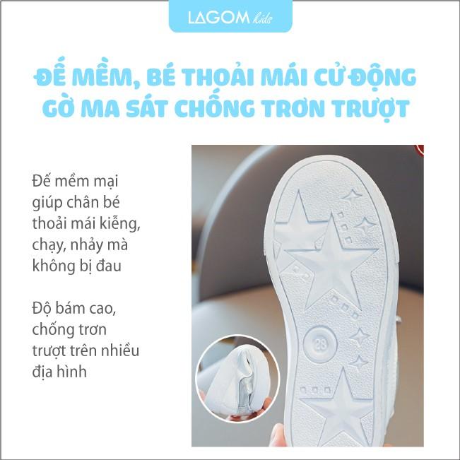 Giày Sneaker Bé Gái | Giày Thể Thao Trẻ Em Gái Da Bóng - Mềm - Êm | 1-3-5 Tuổi  GS008