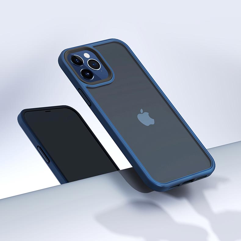 Case Dành Cho Iphone 12 Pro Max - Ốp Lưng Chống Sốc Mặt Lưng Suốt Nhám Mờ Cao Cấp Cho Iphone 12 Pro Max