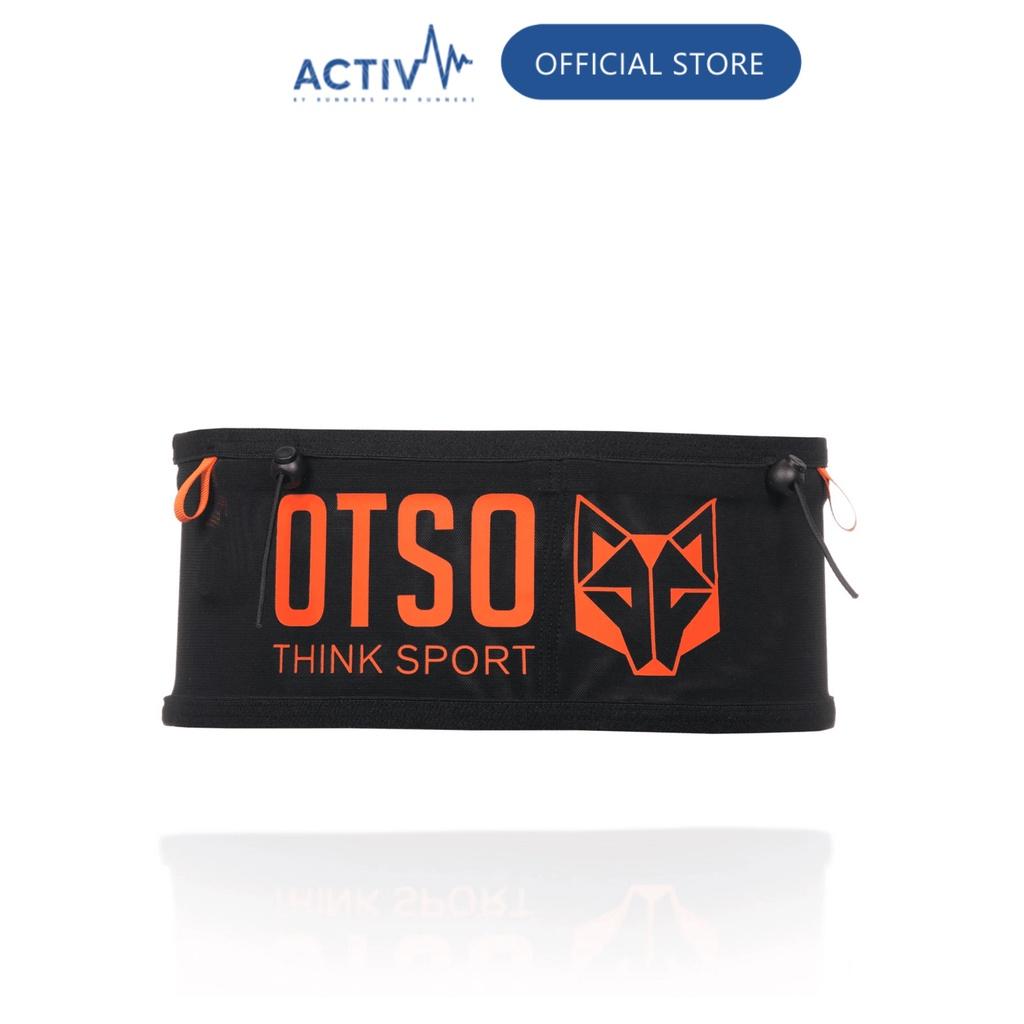 Đai chạy bộ OTSO Running Belt Black/Orange - Đen cam