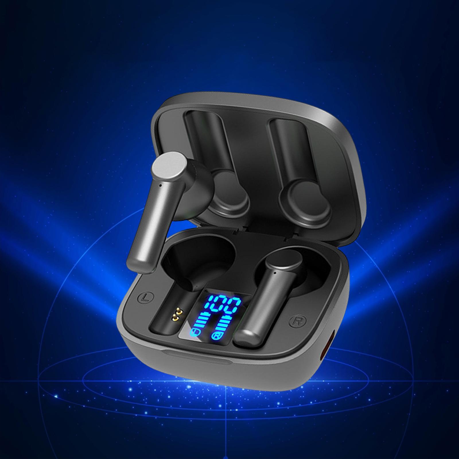True Wireless Headphones Built in Microphone for Running Black
