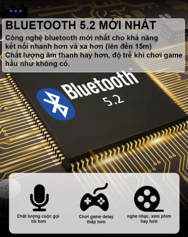 Tai nghe bluetooth gaming S10, cảm ứng, hỗ trợ đàm thoại, nghe nhạc, kiêm sạc dự phòng 2200mAh - Hàng Chính Hãng