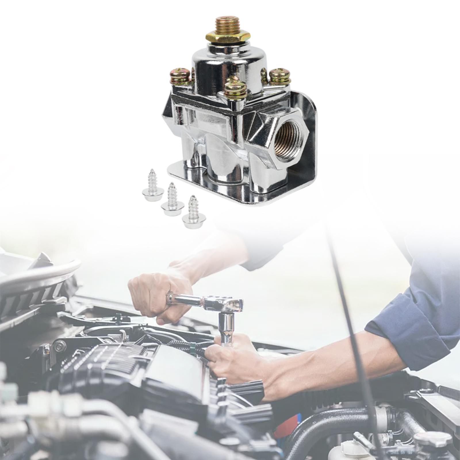 Carbureted Fuel Pressure Regulator Replacement Parts /8" NPT Ports Adjustable Fuel Regulator for Carburetors Engine Durable Parts