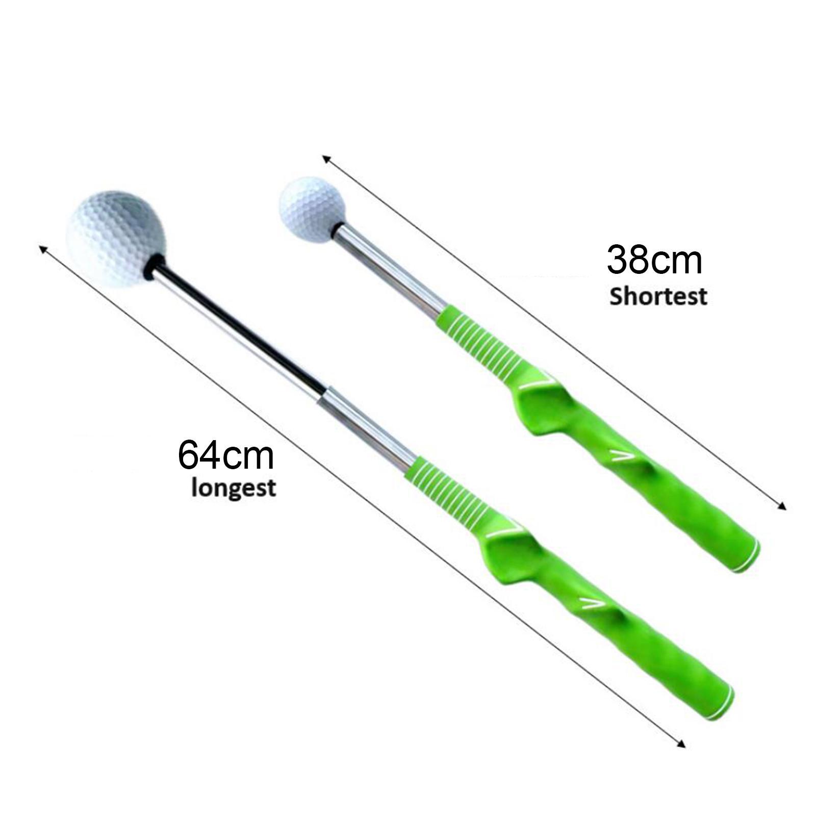 Golf Swing Trainer Aid Training Aid Position Guide Telescopic Warm up Rod Golf Practice for Exercise, Chipping, Unisex, Beginner, Indoor Outdoor