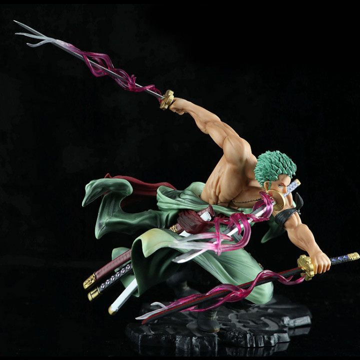 Mô hình Zoro One Piece tam kiếm chiến đấu cực ngầu bao đẹp bản POP cao 19 cm