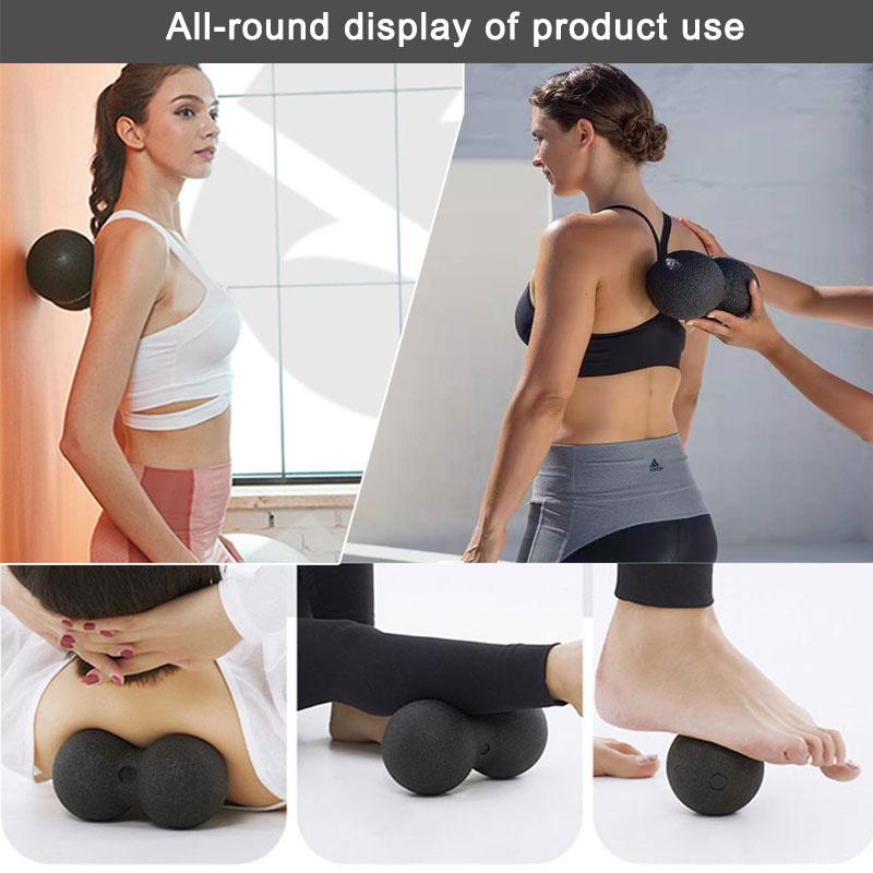 Phụ nữ Yoga Boam Con lăn khối đậu phộng Set thiết bị yoga Khối đậu phộng massage con lăn trị liệu Trị liệu thư giãn tập thể dục tập thể dục Color: 8x16 and 8 pink