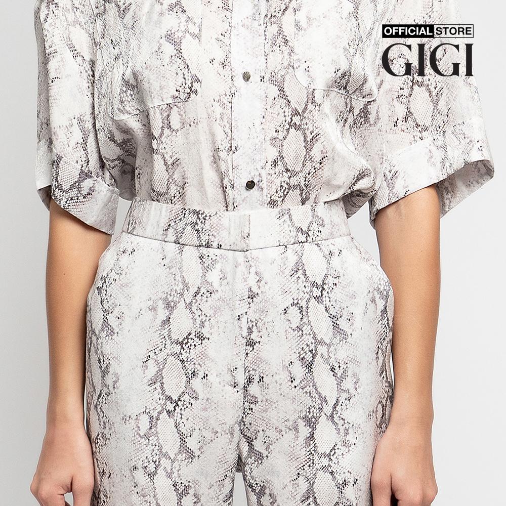 GIGI - Quần kiểu nữ lưng cao ống rộng phom suông thời trang G3206P212320